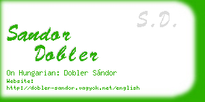sandor dobler business card